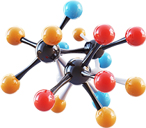 Illustration of molecular structure connections